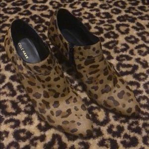 Cole Haan Leopard Booties